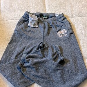 Roots blue/gray track pants cuffed leg size XS women’s.